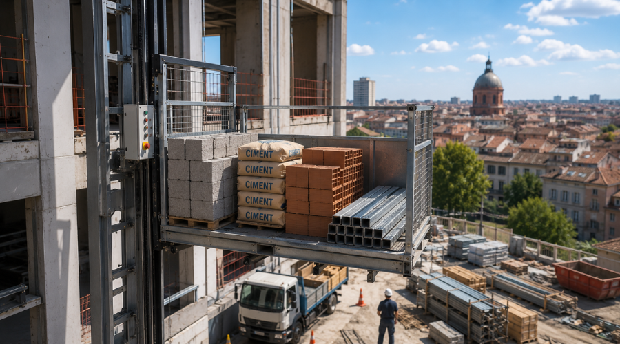 Monte-charges Toulouse quels matériaux peuvent être levés en toute sécurité